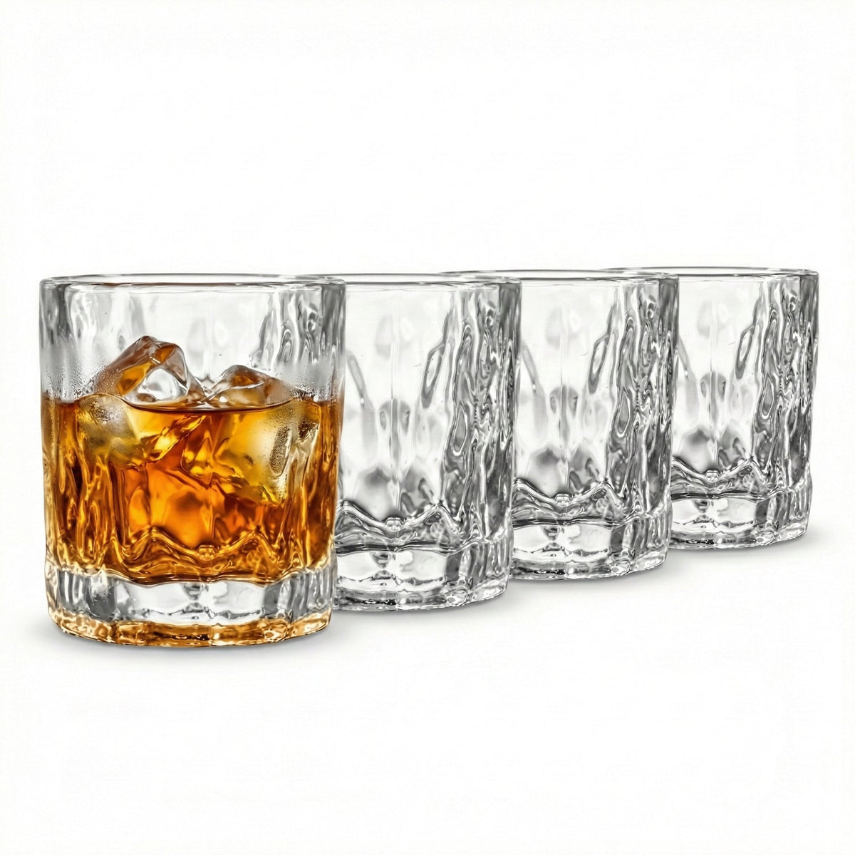 Uptown Bar Set of 4 - 10oz. Rock Spinning Double Old Fashioned Glasses