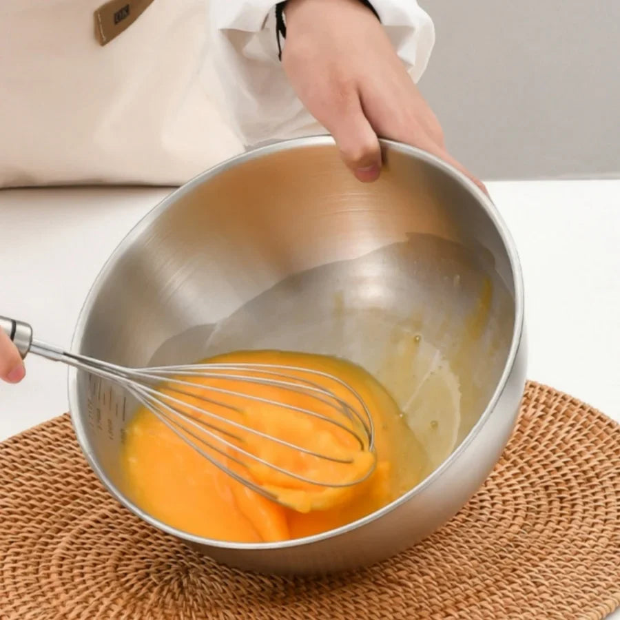 Stainless Steel Gold And Silver Salad Bowl Rice Noodles Lamian Noodles Bowl Kitchen Tableware Food Container
