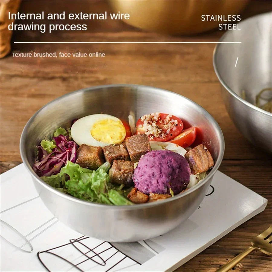 Multi Functional Stainless Steel Vegetable Bowl, Egg Mixing Bowl, Drain Basket, Soup Basin, Kitchen Cooking And Storage Tool